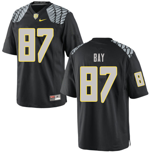 Men #87 Ryan Bay Oregn Ducks College Football Jerseys Sale-Black